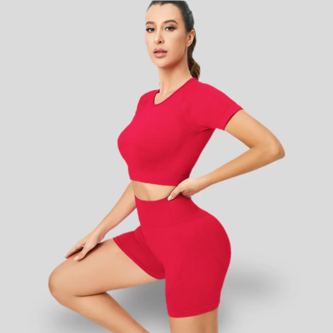 ENSEMBLE HAUT À MANCHES COURTES ET SHORTS - BASIC – Image 2