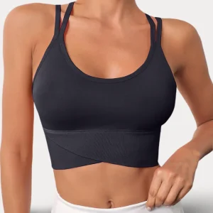 CROP TOP À BRETELLES FINES ET ENCOLURE EN U - MODERNE