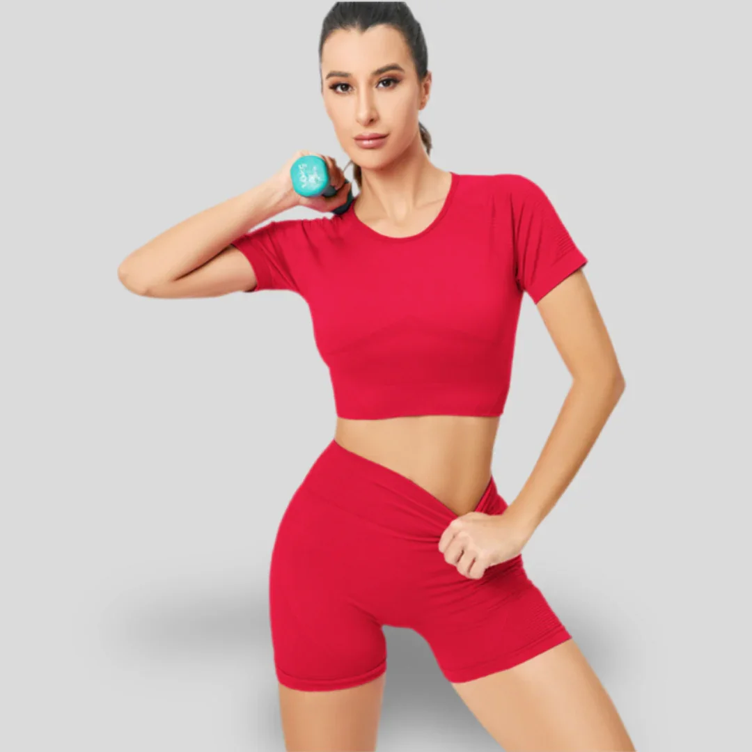 ENSEMBLE HAUT À MANCHES COURTES ET SHORTS - BASIC – Image 3