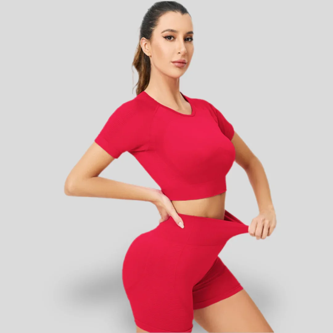 ENSEMBLE HAUT À MANCHES COURTES ET SHORTS - BASIC – Image 4