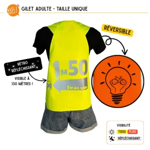 Gilet fluo réversible - 1m50 & Ampoule