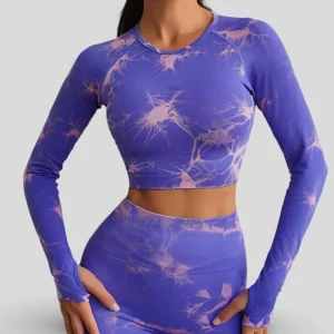 HAUT DE YOGA À MANCHES LONGUES - CLOUD