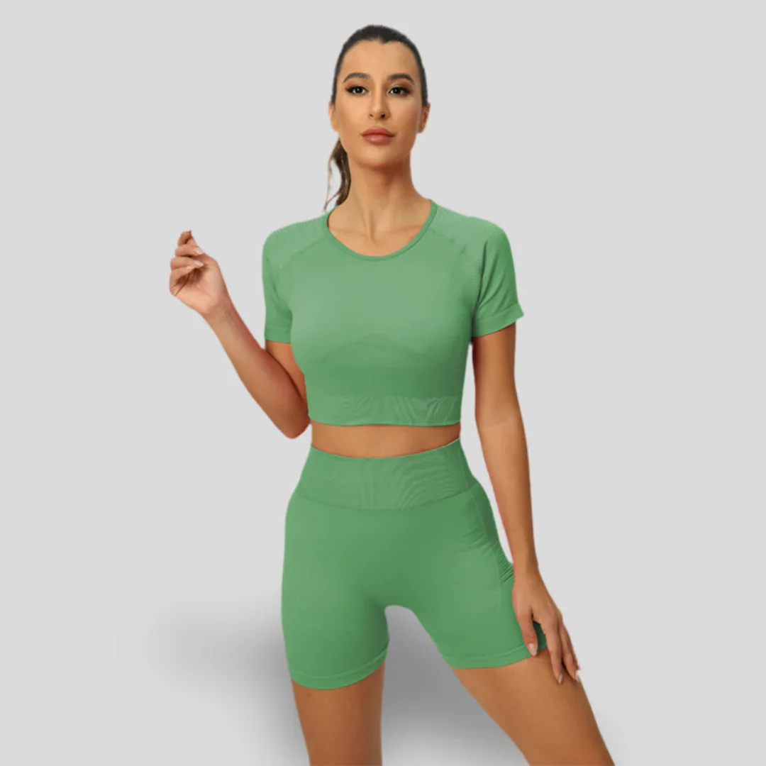 ENSEMBLE HAUT À MANCHES COURTES ET SHORTS - BASIC – Image 7