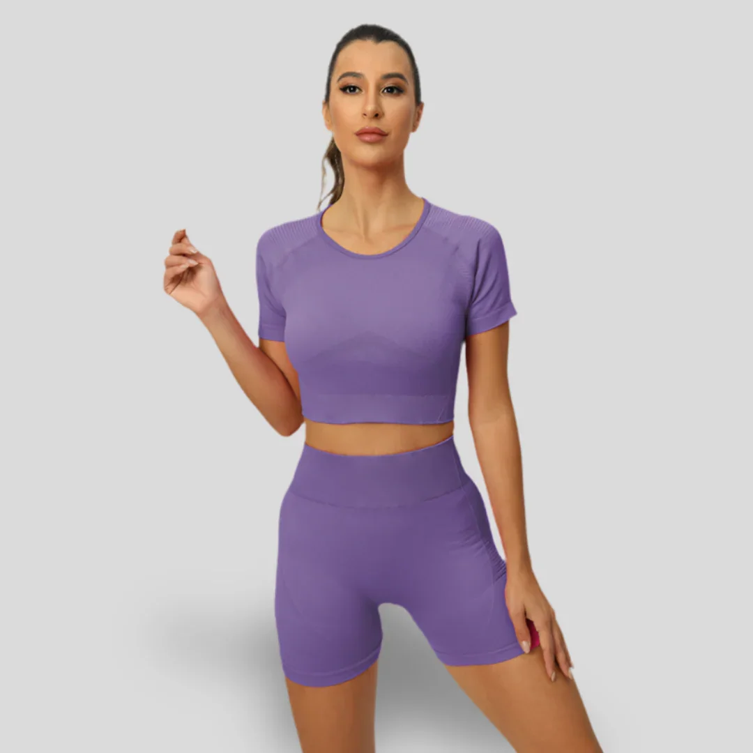 ENSEMBLE HAUT À MANCHES COURTES ET SHORTS - BASIC – Image 9