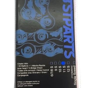 8004-1.webp Chaine BST-PARTS 11 vitesses Sram/Shimano (126 maillons + quick link) argent