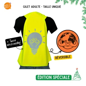 Gilet fluo réversible - Ampoule Love Earth Special 🎄
