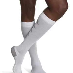 Bas_recuperation_sport_blanc_devant.pngv1760709824 Bas de récupération & sport 15-20mmhg Sigvaris performance 401 pour femme