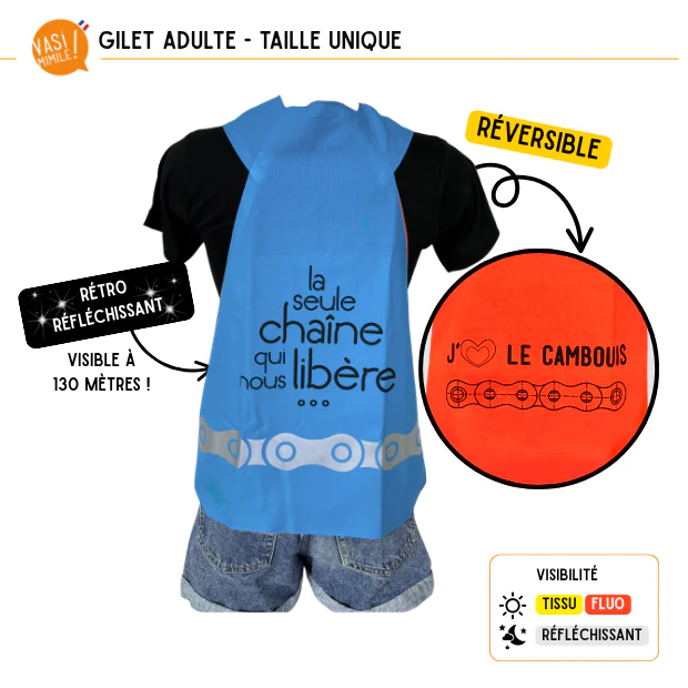 Gilet fluo réversible - J'aime le cambouis – Image 6
