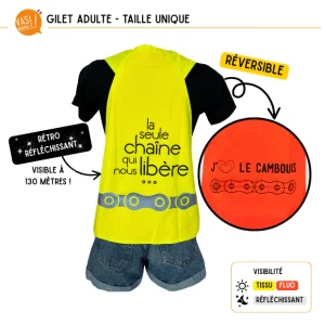 Gilet fluo réversible - J'aime le cambouis