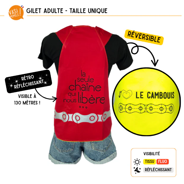 Gilet fluo réversible - J'aime le cambouis – Image 7