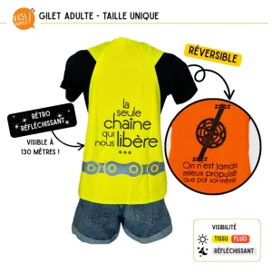 Gilet fluo réversible - La seule chaîne qui nous libère