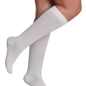 Coton_decontratcter_blanc.pngv1760715577 Bas de compression 15-20mmhg Sigvaris 146 Coton décontracté pour femme (Mollet)