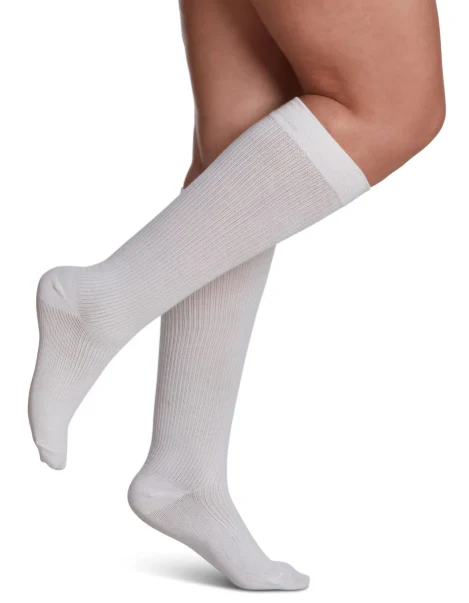 Bas de compression 15-20mmhg Sigvaris 146 Coton décontracté pour femme (Mollet)