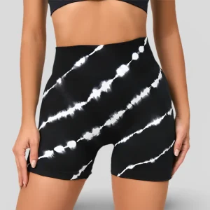 SHORT NOIRS À RAYURES - NOIR ET BLANC