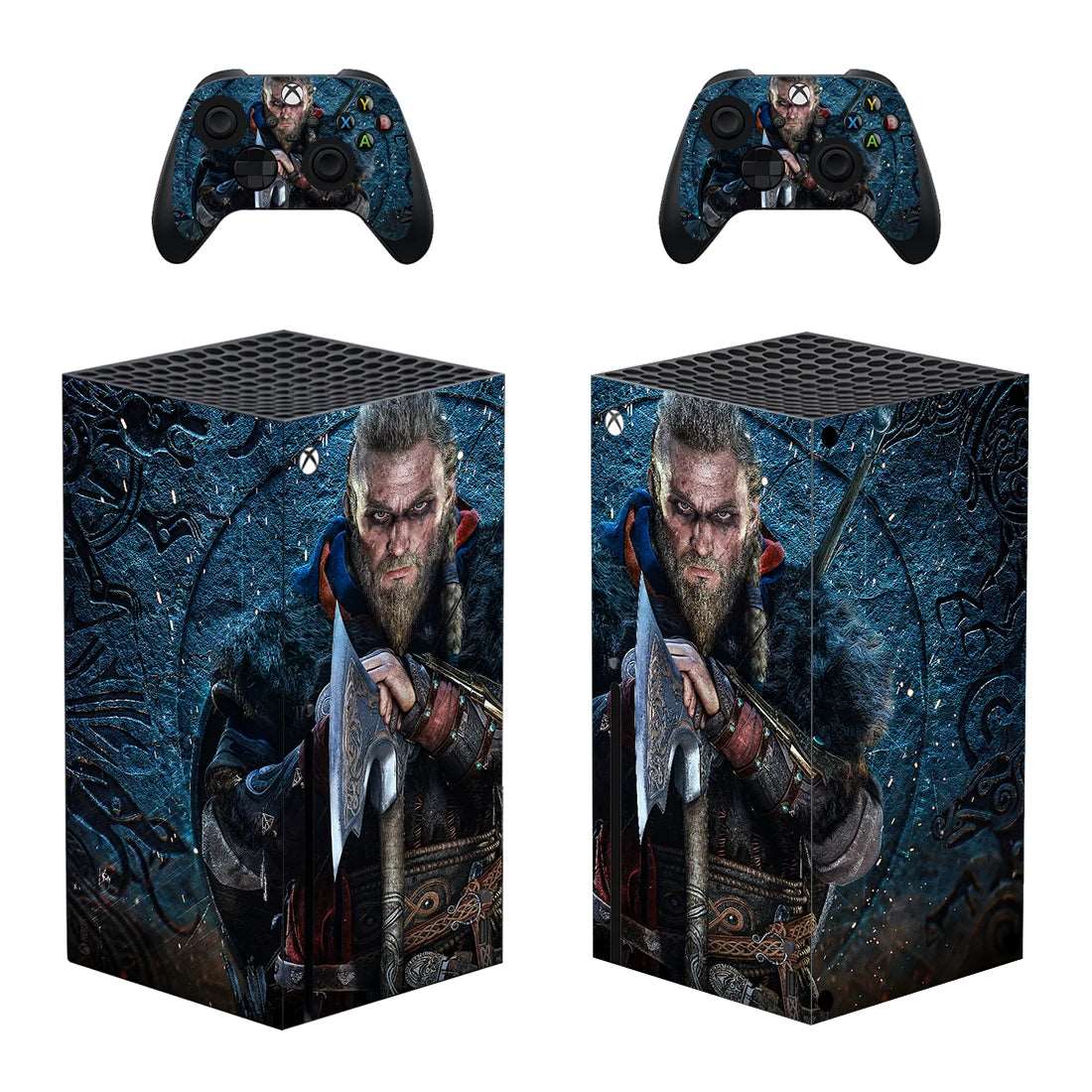 Autocollant Assassin's Creed Valhalla N°3 pour Xbox Series X - Skin 1 console et 2 contrôleurs – Image 3