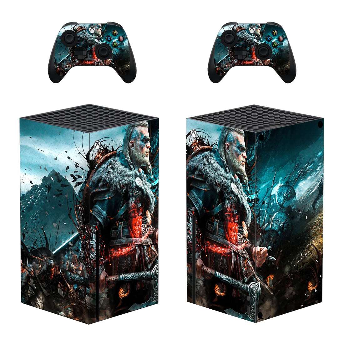 Autocollant Assassin's Creed Valhalla N°3 pour Xbox Series X - Skin 1 console et 2 contrôleurs – Image 2
