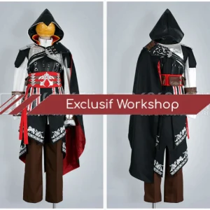 Costume Ezio Auditore Assassin's Creed 2, noir,  Armure D'Altair, Sur Mesure