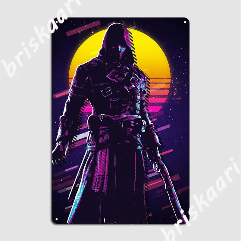 Panneau métallique style "Rétro 80's - Assassin Creed Rogue – Image 2
