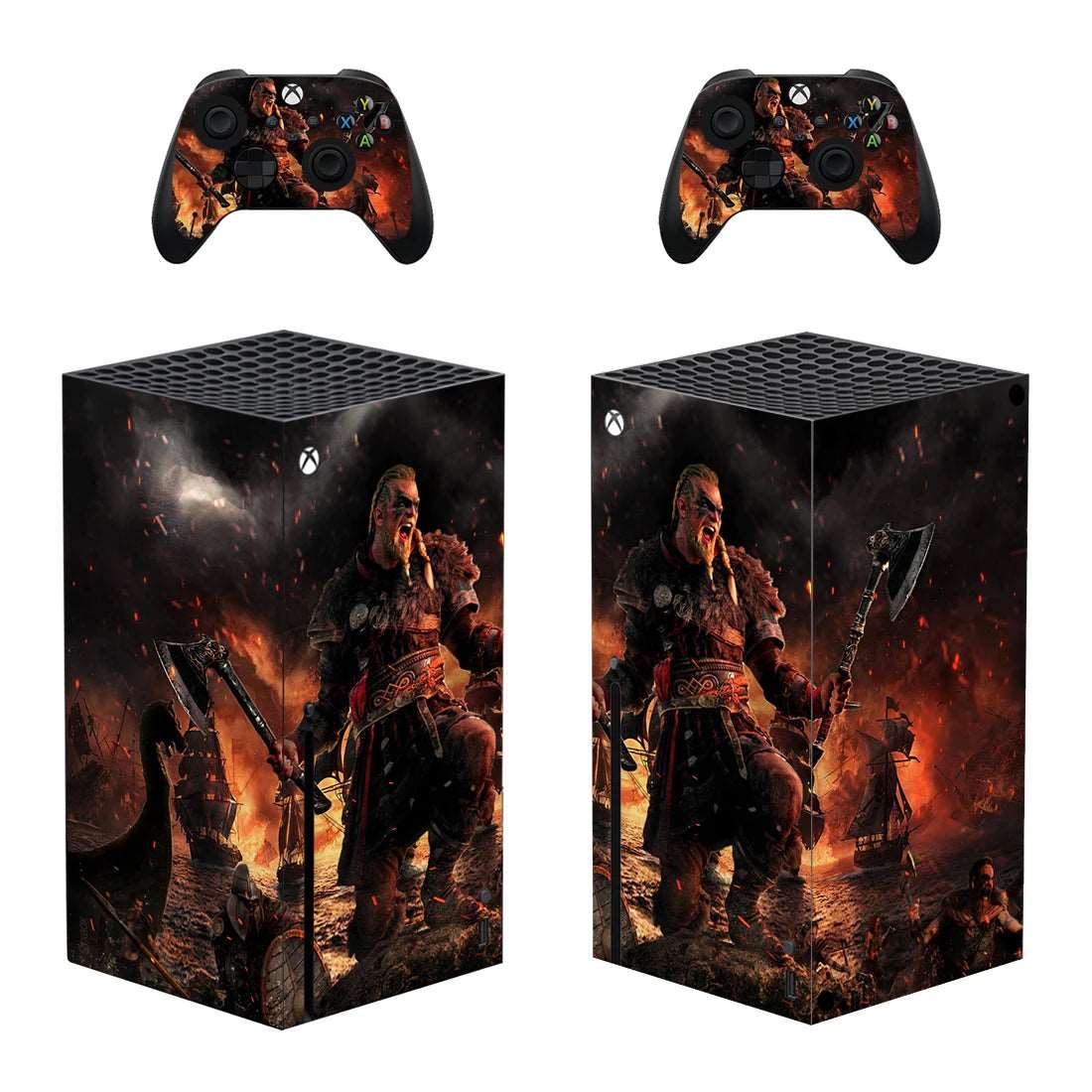 Autocollant Assassin's Creed Valhalla N°3 pour Xbox Series X - Skin 1 console et 2 contrôleurs – Image 6
