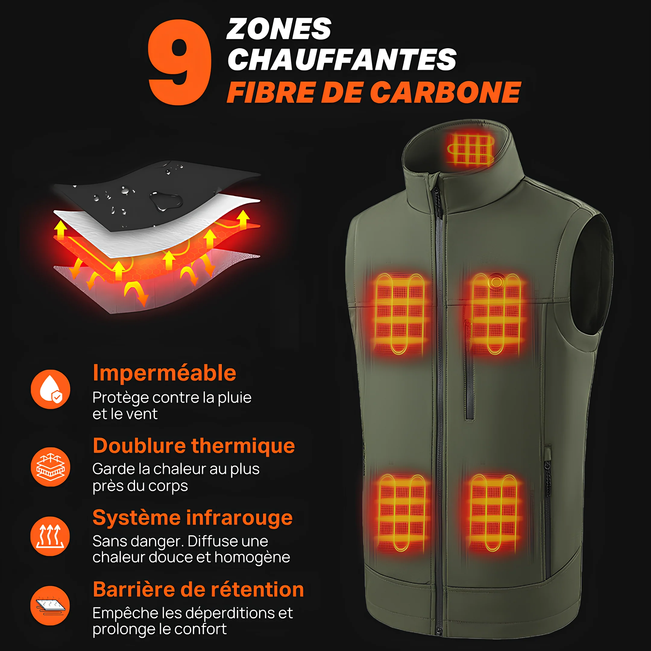 Heatcore™ Light 7 - Veste Chauffante sans manches Femme – Image 3
