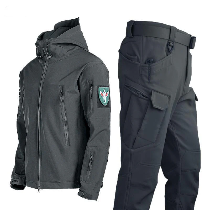 Ensembles Softshell + pantalons cargo, imperméable, coupe-vent, ensemble de 2 pièces – Image 7