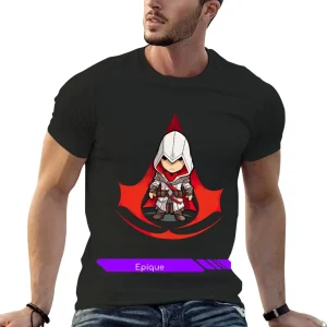S5a715afd2fd44ea781f366d3d4ee792dD.pngv1728983122 T-shirt Assassin's Creed Chibi avec logo