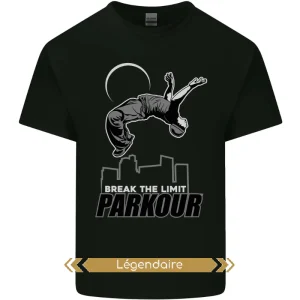 S6a1eef38caeb4c8b9483a0f305d27f2fC_7ff52081-d2e8-4479-a358-31fe4a5ceb13.pngv1691499735 T-Shirt Parkour Free Running "Break the limite" pour enfants