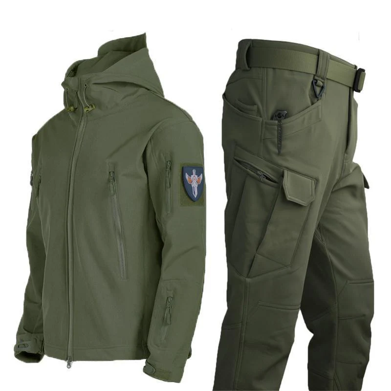 Ensembles Softshell + pantalons cargo, imperméable, coupe-vent, ensemble de 2 pièces – Image 3