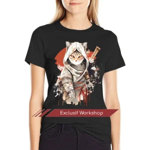 S756ebf45bb9548d791e2489224c2e08cF.pngv1719250112 T-shirt Chat - Assassins Creed Shadow pour Femme