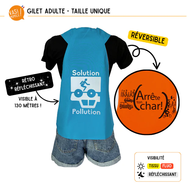 Gilet fluo réversible - Solution Pollution & Arrête ton char – Image 6