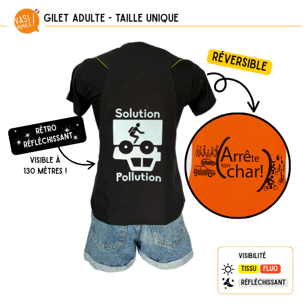 Gilet fluo réversible - Solution Pollution & Arrête ton char – Image 9