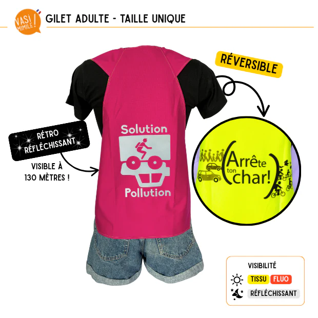 Gilet fluo réversible - Solution Pollution & Arrête ton char – Image 7