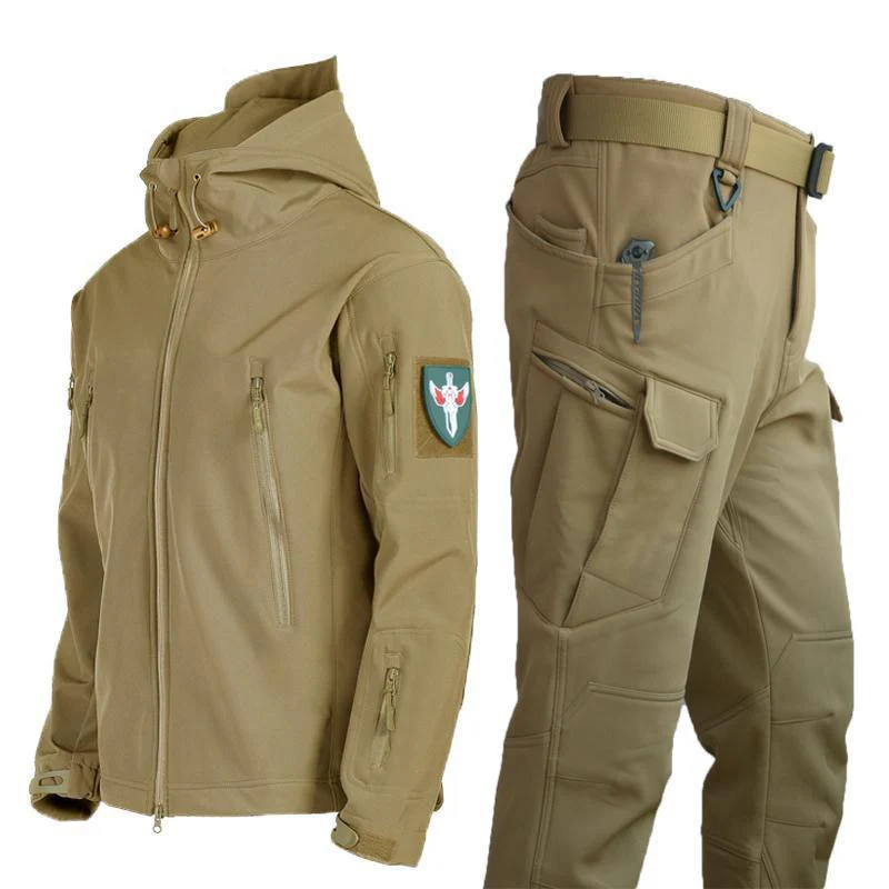 Ensembles Softshell + pantalons cargo, imperméable, coupe-vent, ensemble de 2 pièces – Image 8