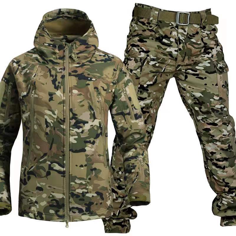 Ensembles Softshell + pantalons cargo, imperméable, coupe-vent, ensemble de 2 pièces – Image 2