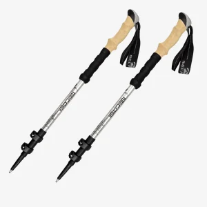 Bâtons de trail réglables 62–135 cm en aluminium avec poignée liège