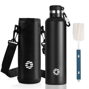 fjbottle-kolo-water-bottle-1000ml_4.jpgv1731997494 Bouteille isotherme en acier inoxydable avec mousqueton, 1 000 ml, bouteille d'eau gazeuse, noire
