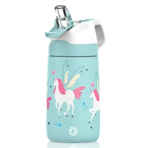 kinder-edelstahl-trinkflasche-350ml-mit-strohhalm-becher-burste-winter-einhorner-258698.jpgv1647948494 Bouteille en acier inoxydable de 350 ml avec paille pour enfants, licornes