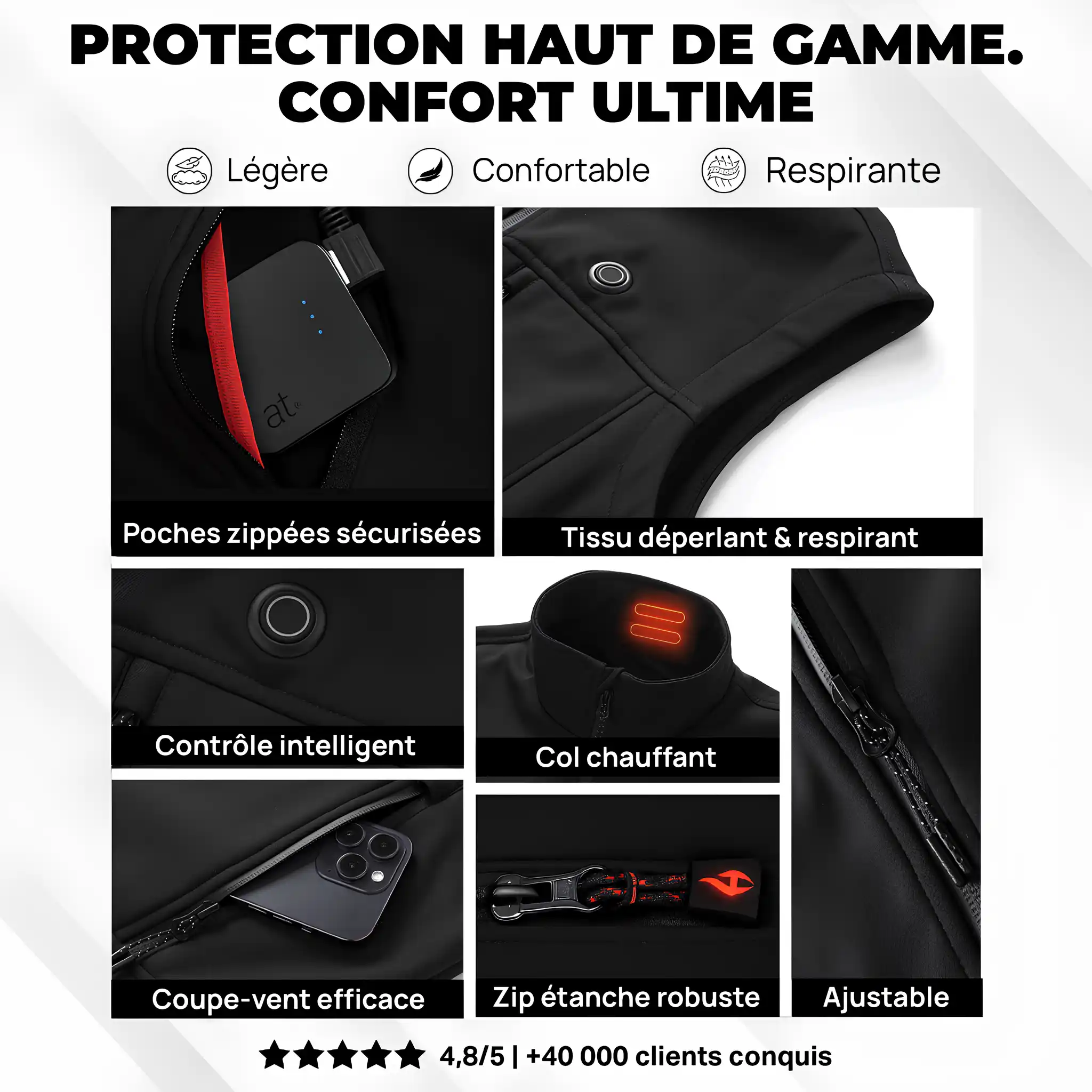 Heatcore™ Light 7 - Veste Chauffante sans manches Unisexe – Image 5
