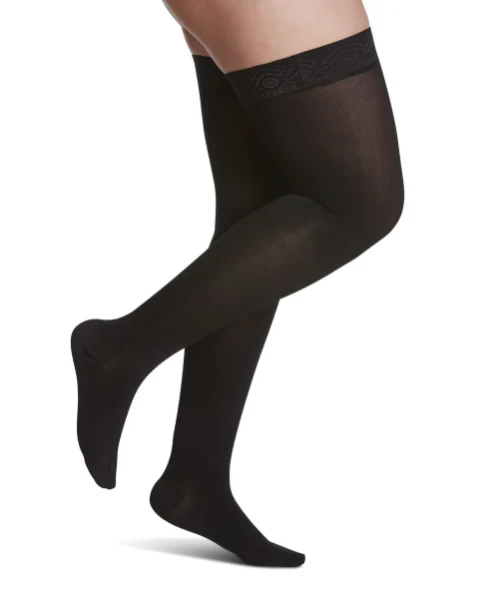 Bas de compression 20-30mmhg Sigvaris 862 Opaque pour femme (Mi-Cuisse) – Image 4