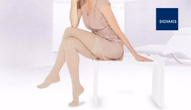 Bas de compression 20-30mmhg Sigvaris 862 Opaque pour femme (Mi-Cuisse)