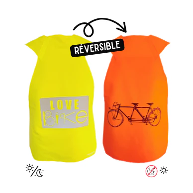 Gilet fluo Reversible - Love Bike & Tandem – Image 4